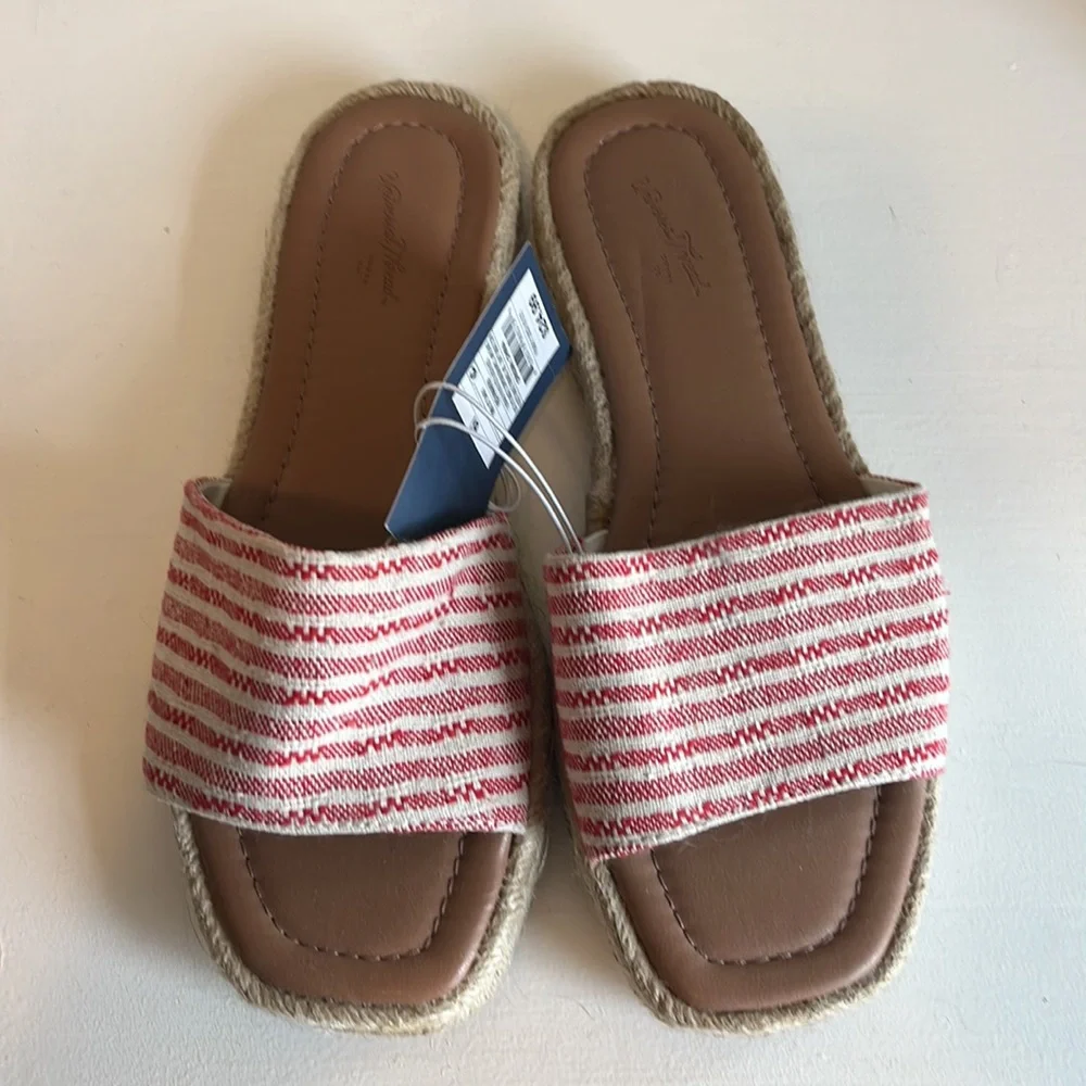 NEW Universal Thread Maren Square Toe Espadrille Slide Sandals Size 6.5 - Picture 4 of 8